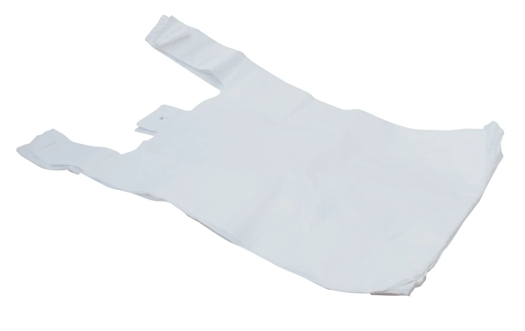 11 x 17 x 21 14mu White Vest Plastic Carrier Bags (Poppy)