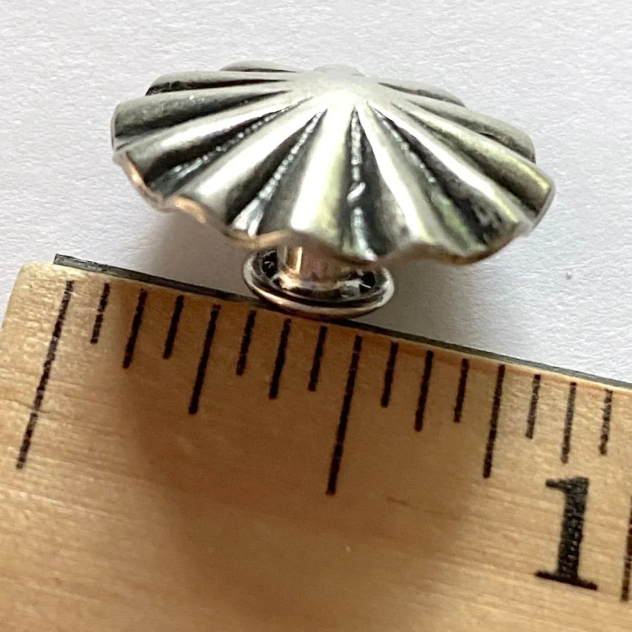 3/4" Repousse RIVET Back Button, Nickel Silver #SW-26