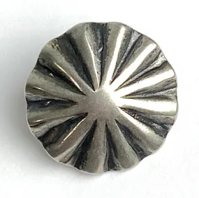 3/4" Repousse RIVET Back Button, Nickel Silver #SW-26