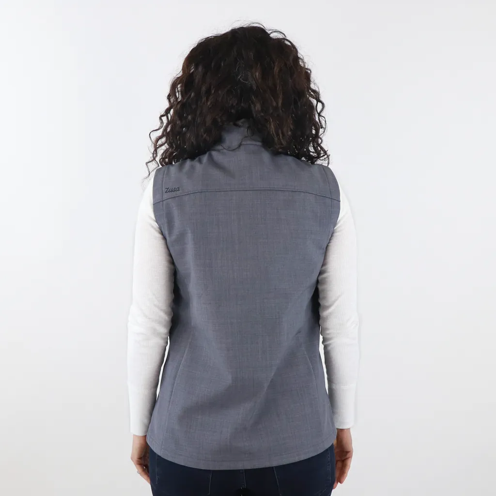 48-Hour Zusa Women's Charcoal Cross-Hatch Wanderlust Vest