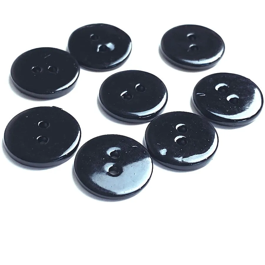 5/8" Black River Shell 2-hole Button, Pack of 8 for $8.00 #1791