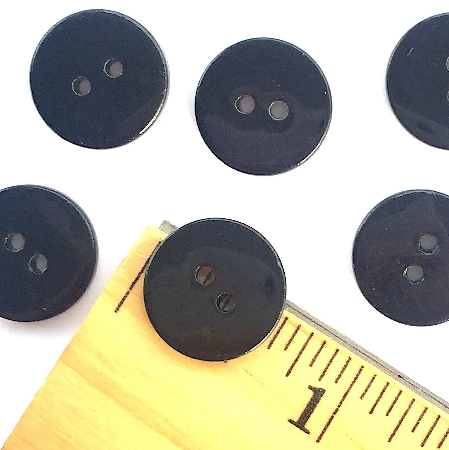 5/8" Black River Shell 2-hole Button, Pack of 8 for $8.00 #1791