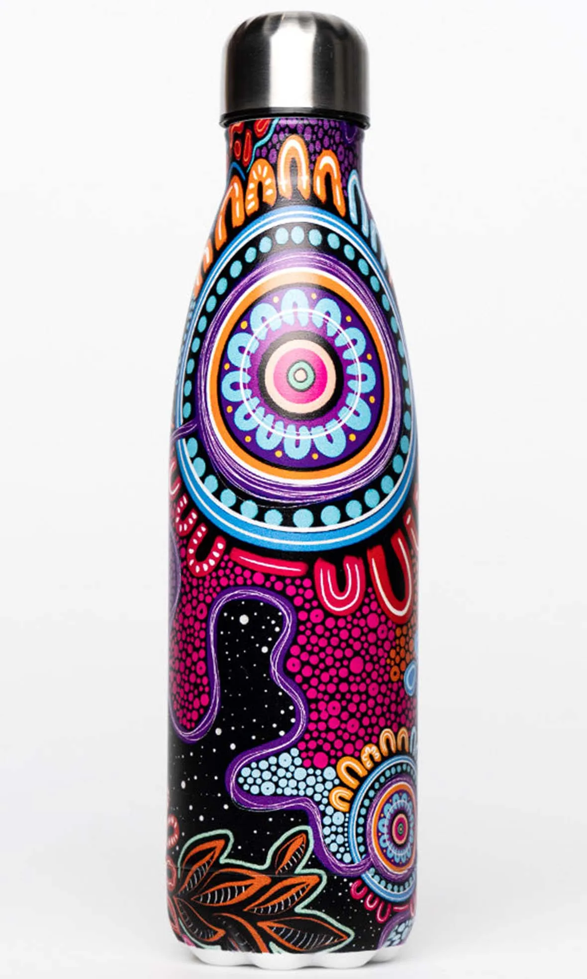 Aboriginal Art Stainless Steel Water Bottle Celebration