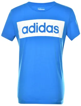 Adidas Blue Printed T-shirt - XL