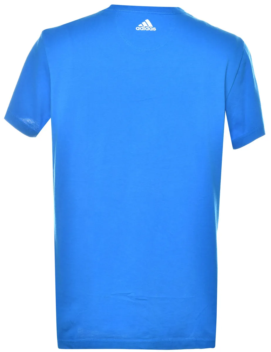 Adidas Blue Printed T-shirt - XL