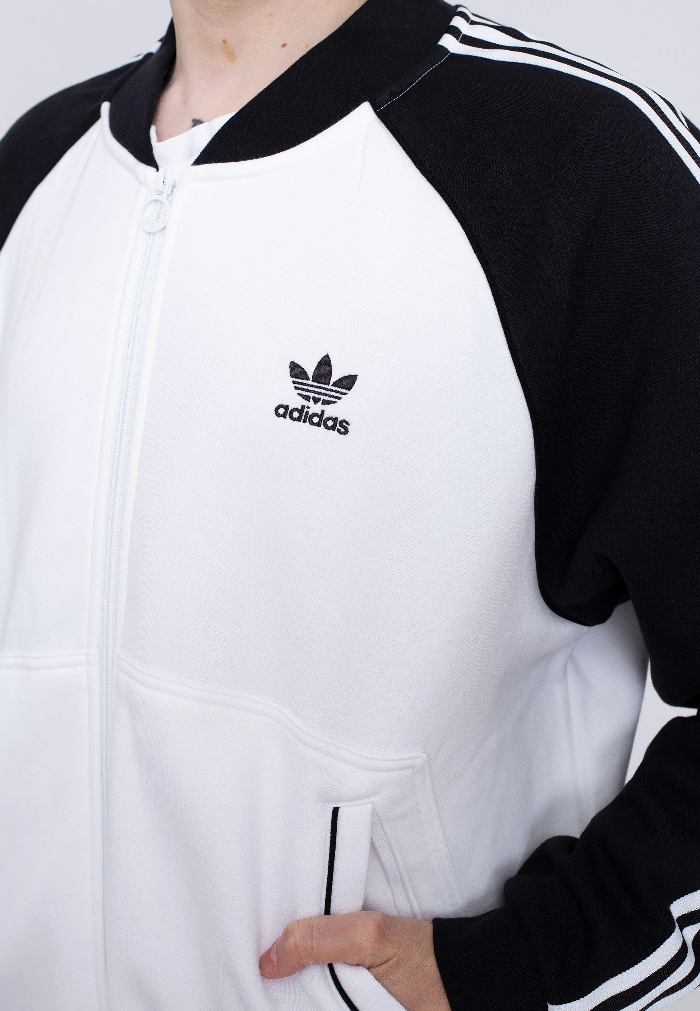 Adidas - SST Fleece White/Black - Track Jacket