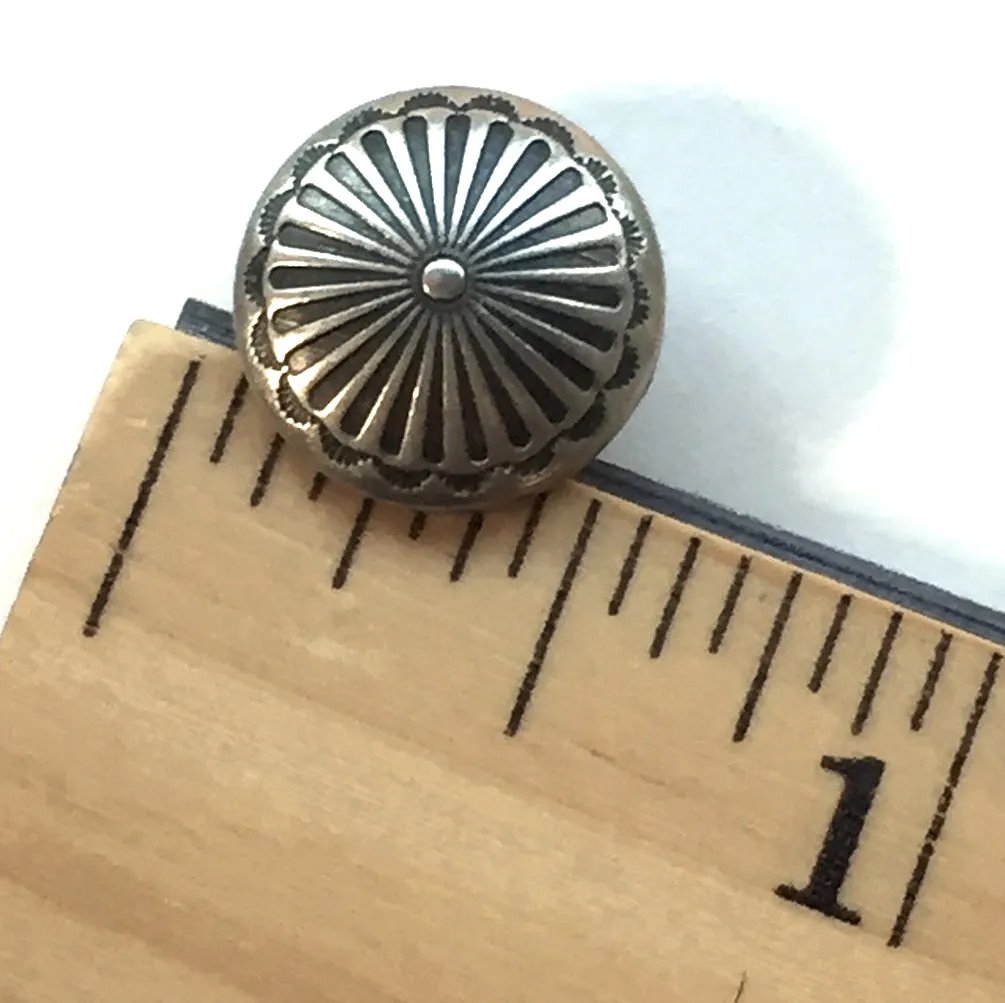 Agave Flower Tiny 1/2" Concho Button Shank Back Metal #SW-72