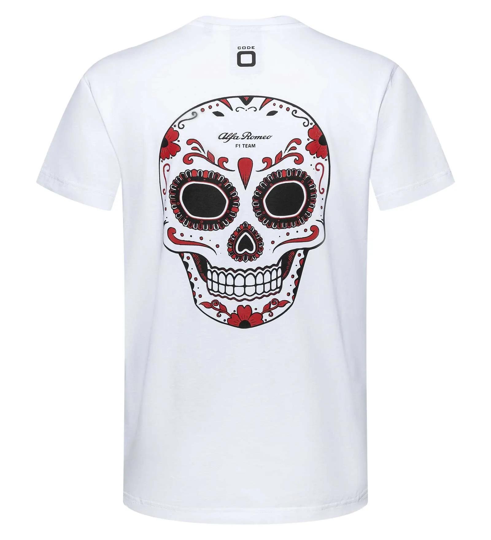 Alfa Romeo Racing F1 Men's Limited Edition Mexico GP Skull T-Shirt - Black/White