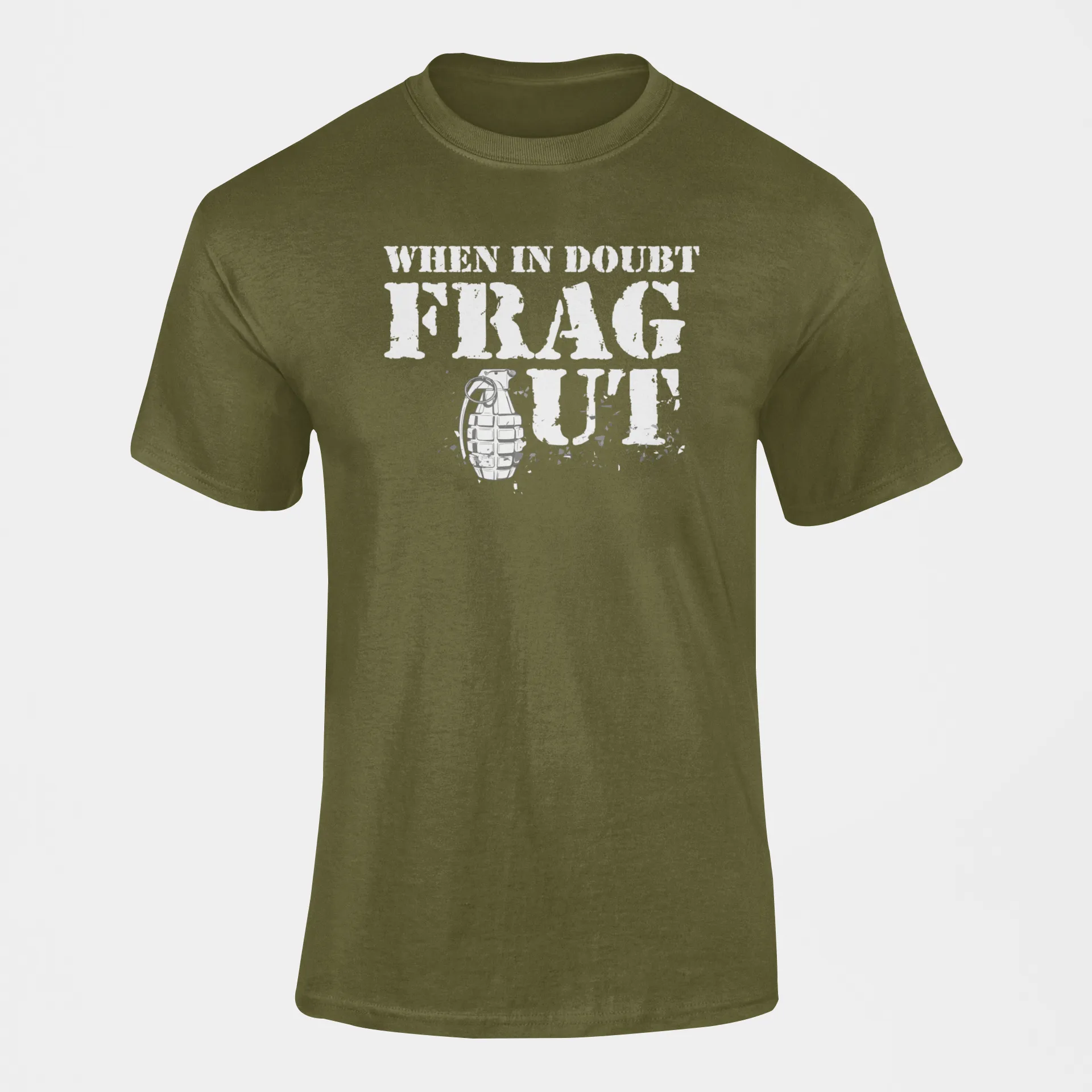 Army T-shirt - When in Doubt Frag Out (Men)