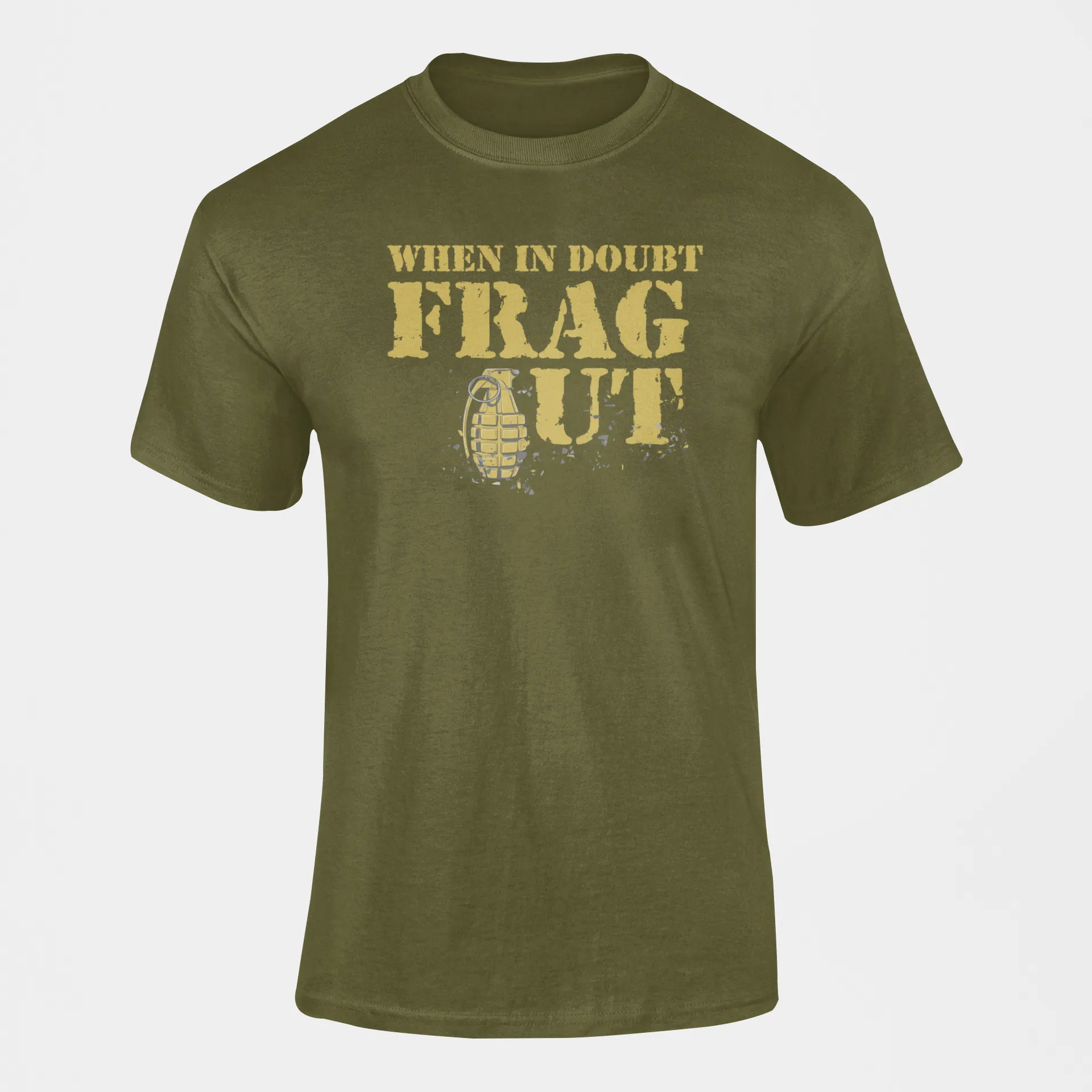 Army T-shirt - When in Doubt Frag Out (Men)