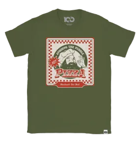 AVOIDING THE PUDDLE 'ATP Pizza' T-Shirt - Green