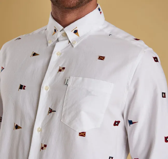 Barbour Oxford Flag Tailored Fit Shirt - White