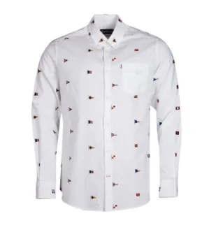 Barbour Oxford Flag Tailored Fit Shirt - White