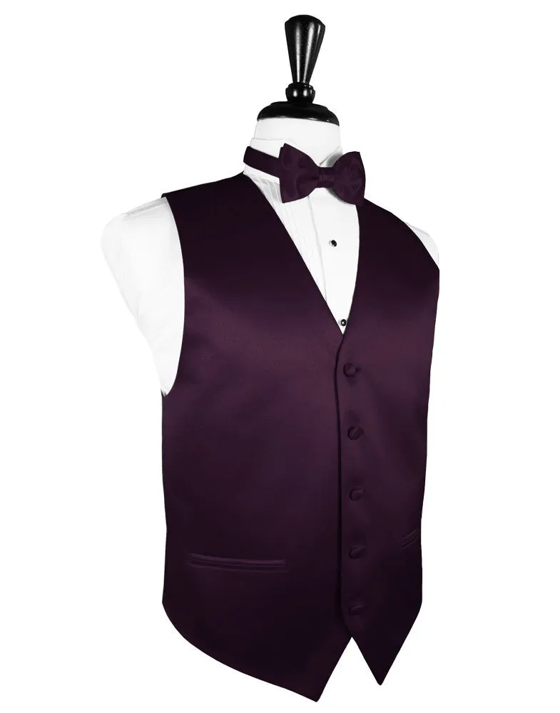 Berry "Premier" Satin Tuxedo Vest