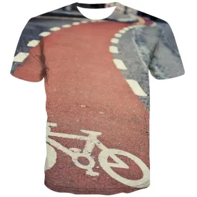 Bicycle T shirts Men Metal T-shirts Graphic City Tshirt Anime Psychedelic Tshirts Novelty