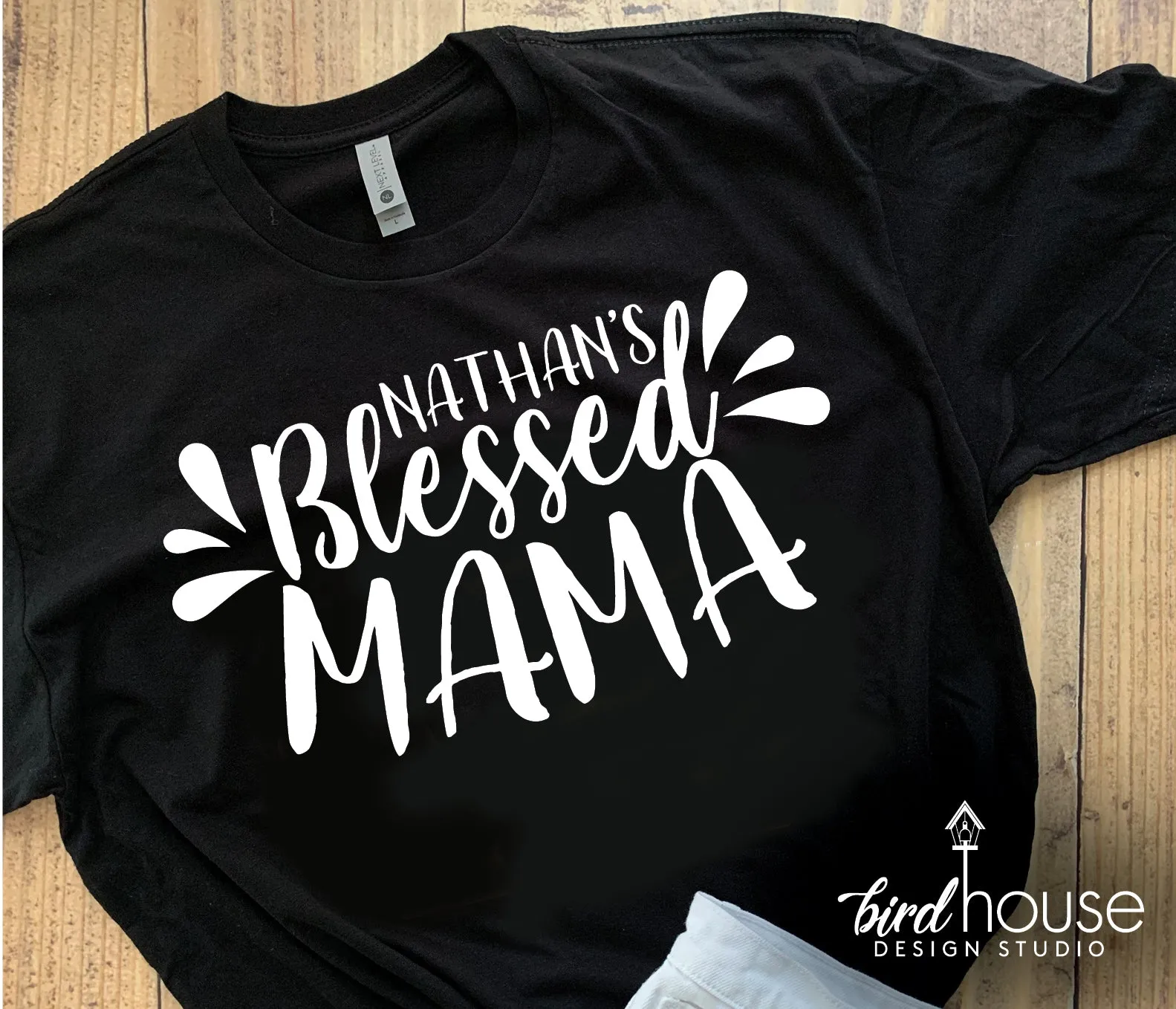 Blessed Mama Personalized Shirt, Cute Mom Shirt for First Mother's Day, Any Color, or Style