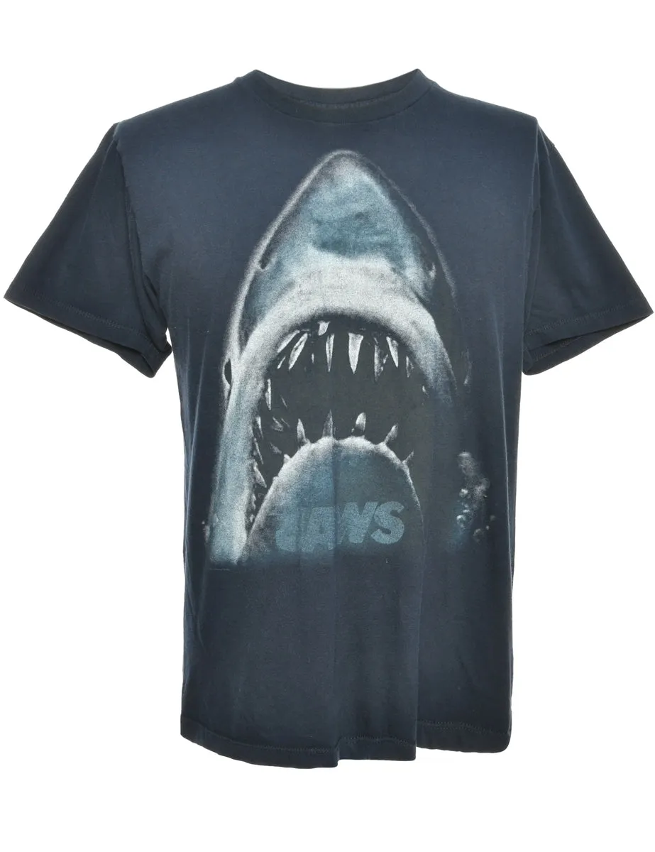 Blue Shark Printed T-shirt - M