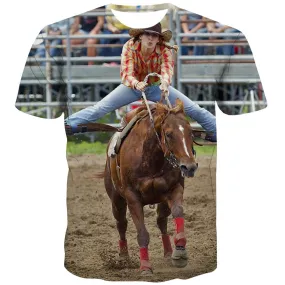 Borse T-shirt Men Competition Shirt Print Raced Tshirt Printed Equestrian T shirts Funny