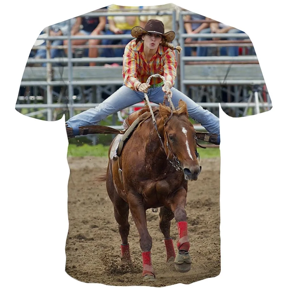 Borse T-shirt Men Competition Shirt Print Raced Tshirt Printed Equestrian T shirts Funny