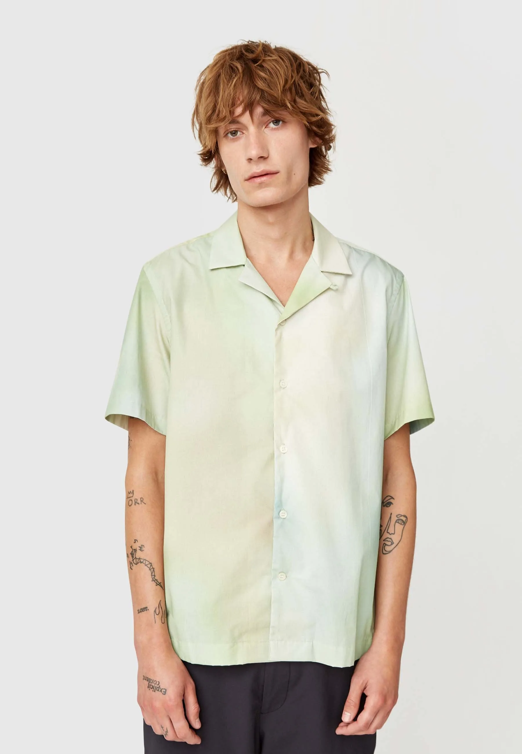 Brandon Shirt - green AOP