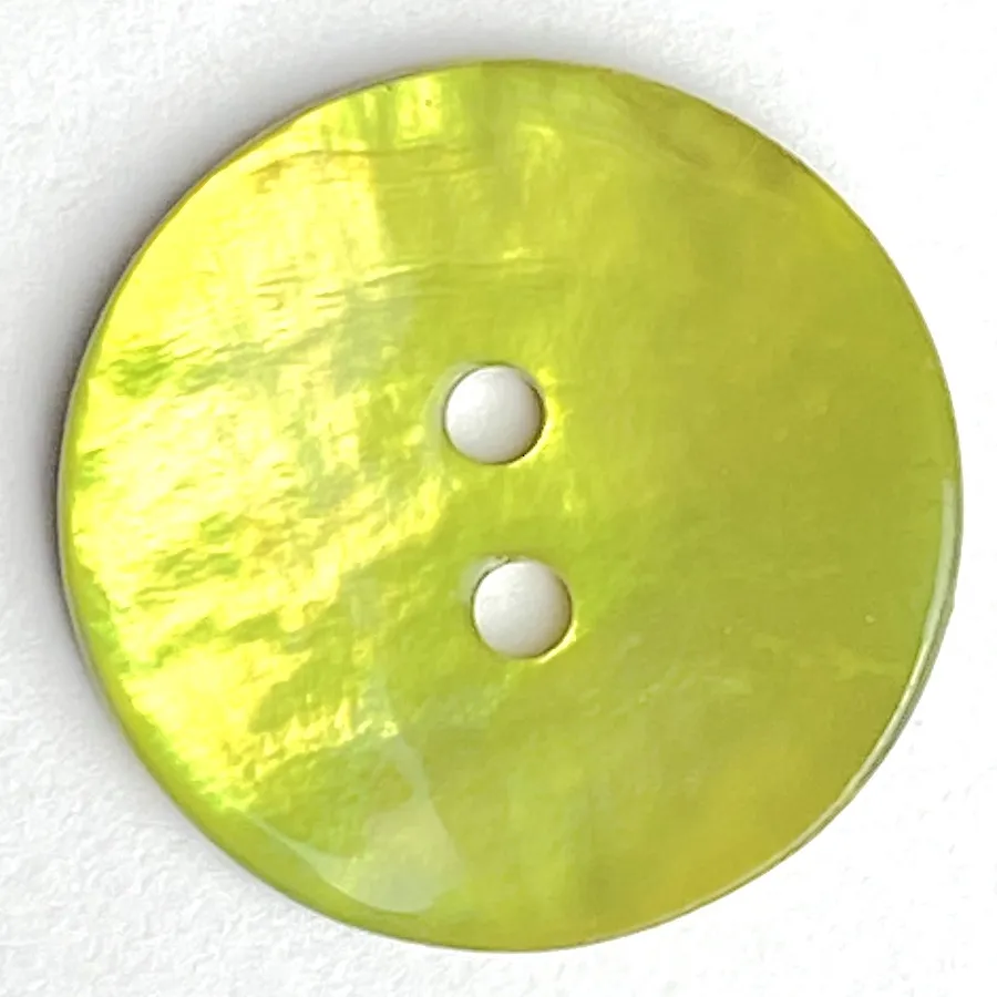 Bright Green Shiny Agoya Shell Button, 9/16" or 3/4"