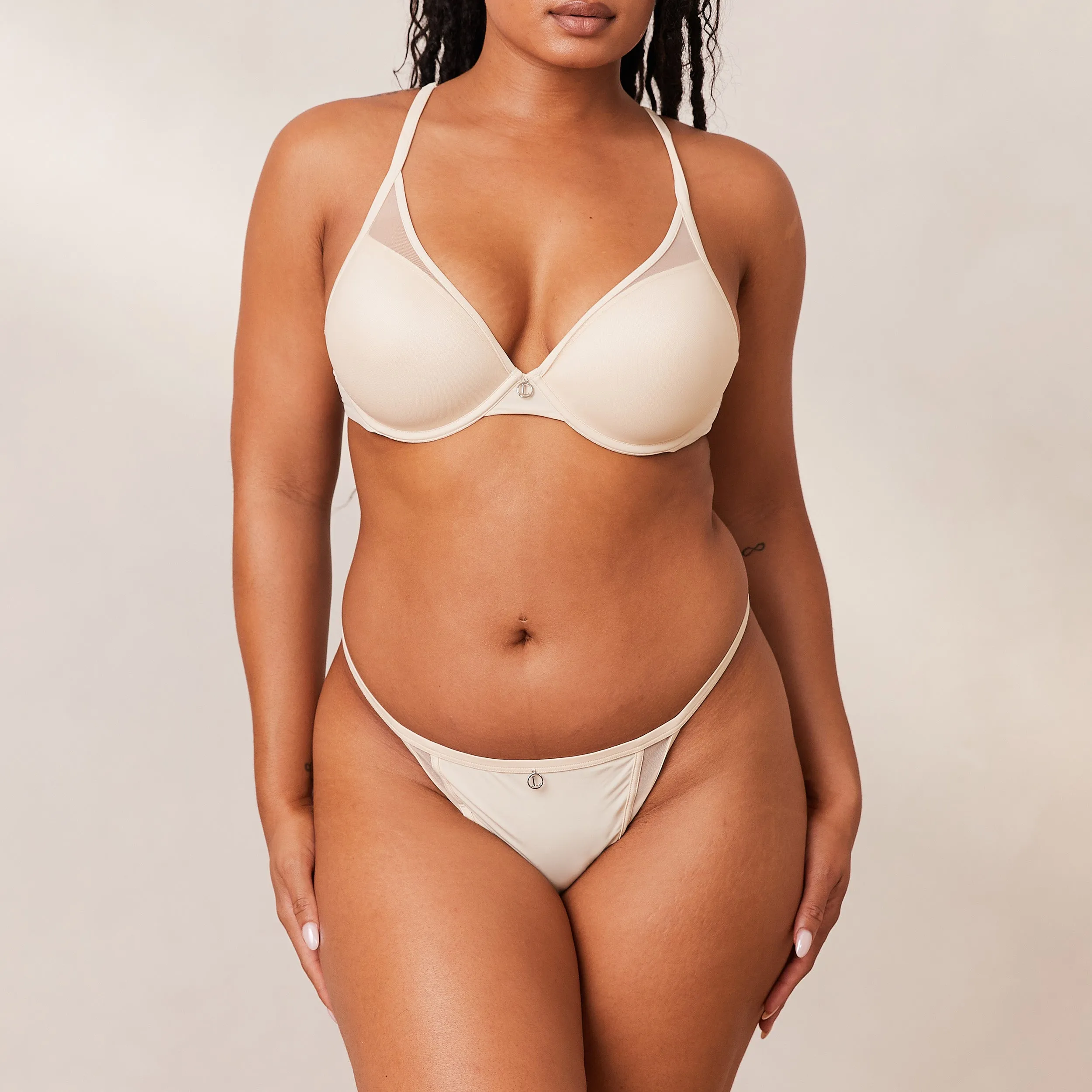 Classic Plunge T-shirt Bra  - Latte