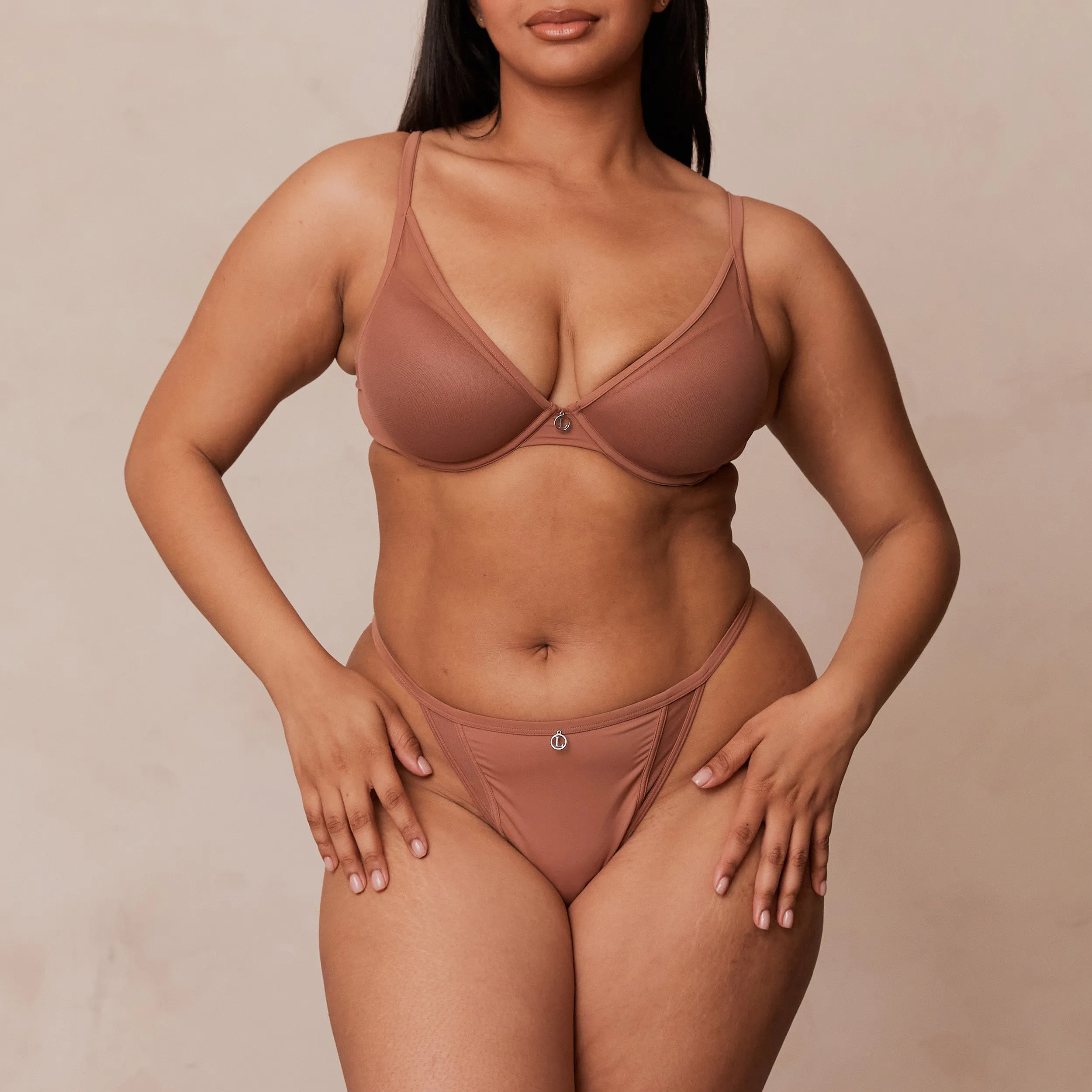 Classic Plunge T-shirt Bra  - Mocha