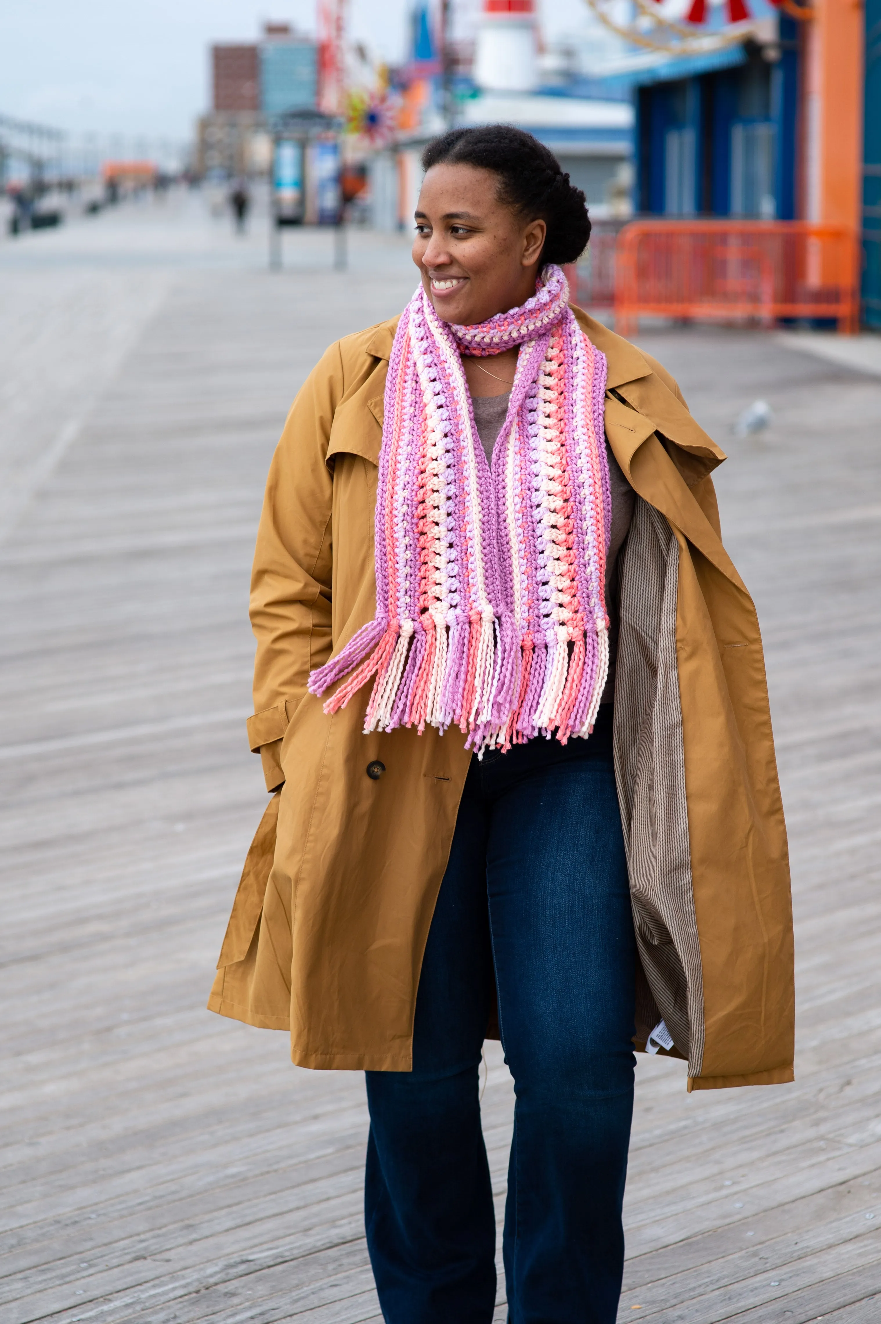 Cluster Crochet Scarf (Crochet)