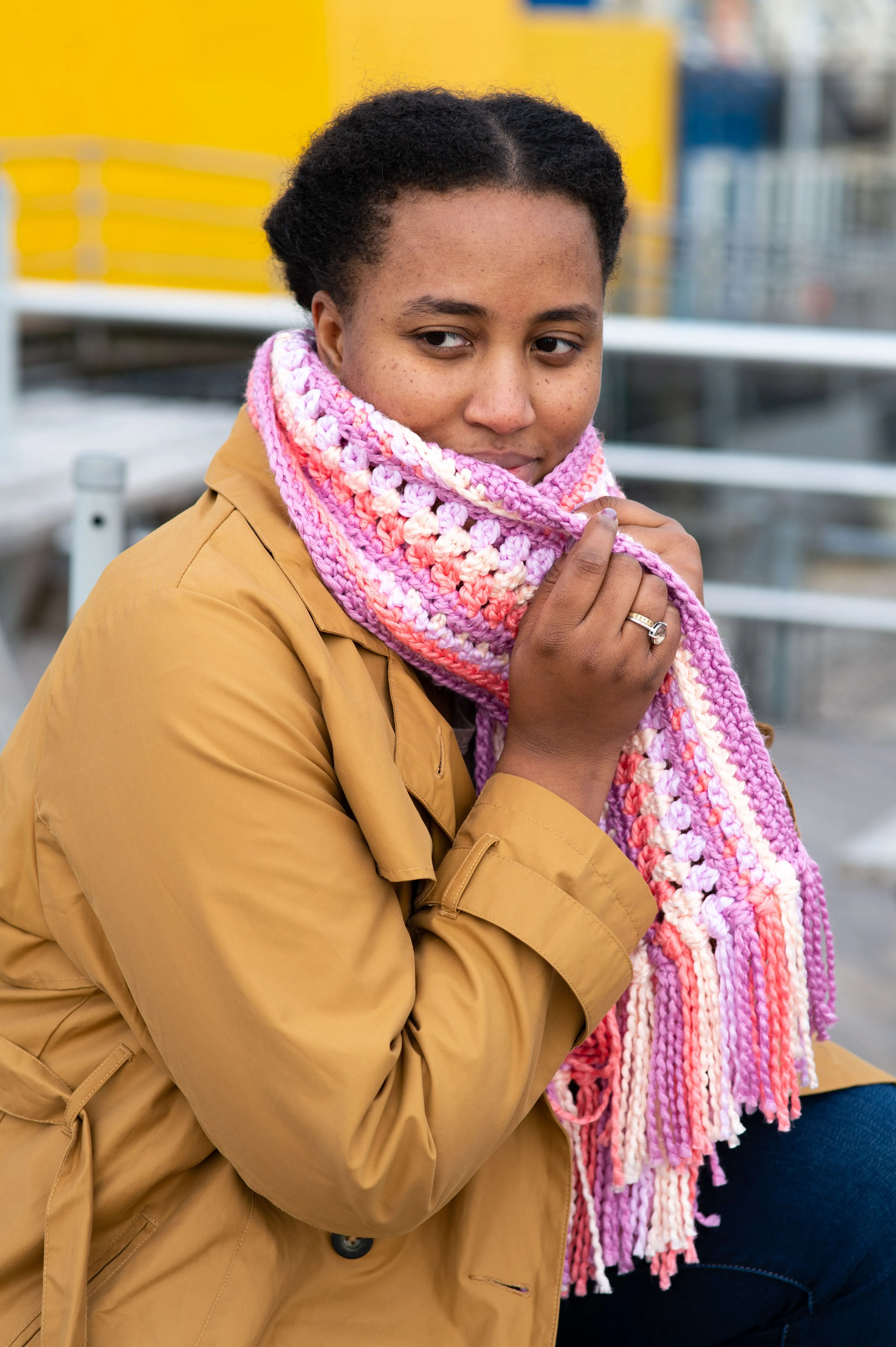 Cluster Crochet Scarf (Crochet)