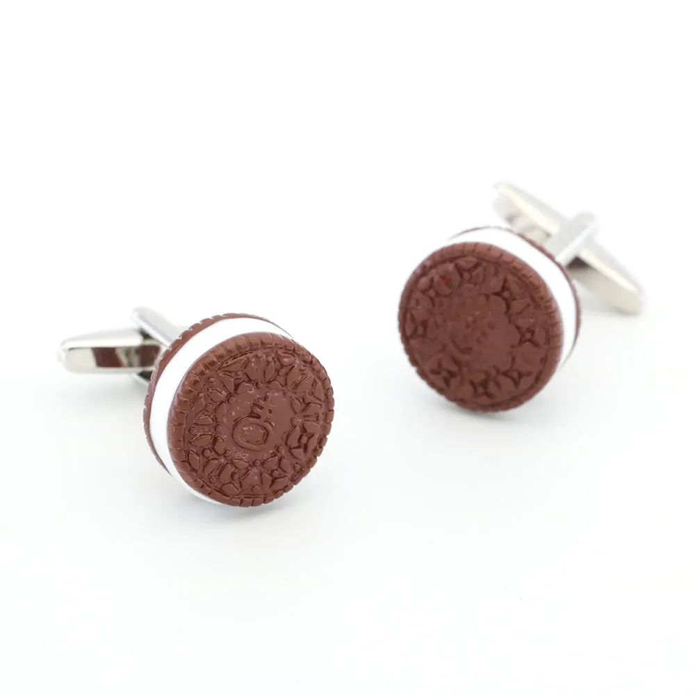 Coney Island Cookies Rhodium Plated Cufflinks