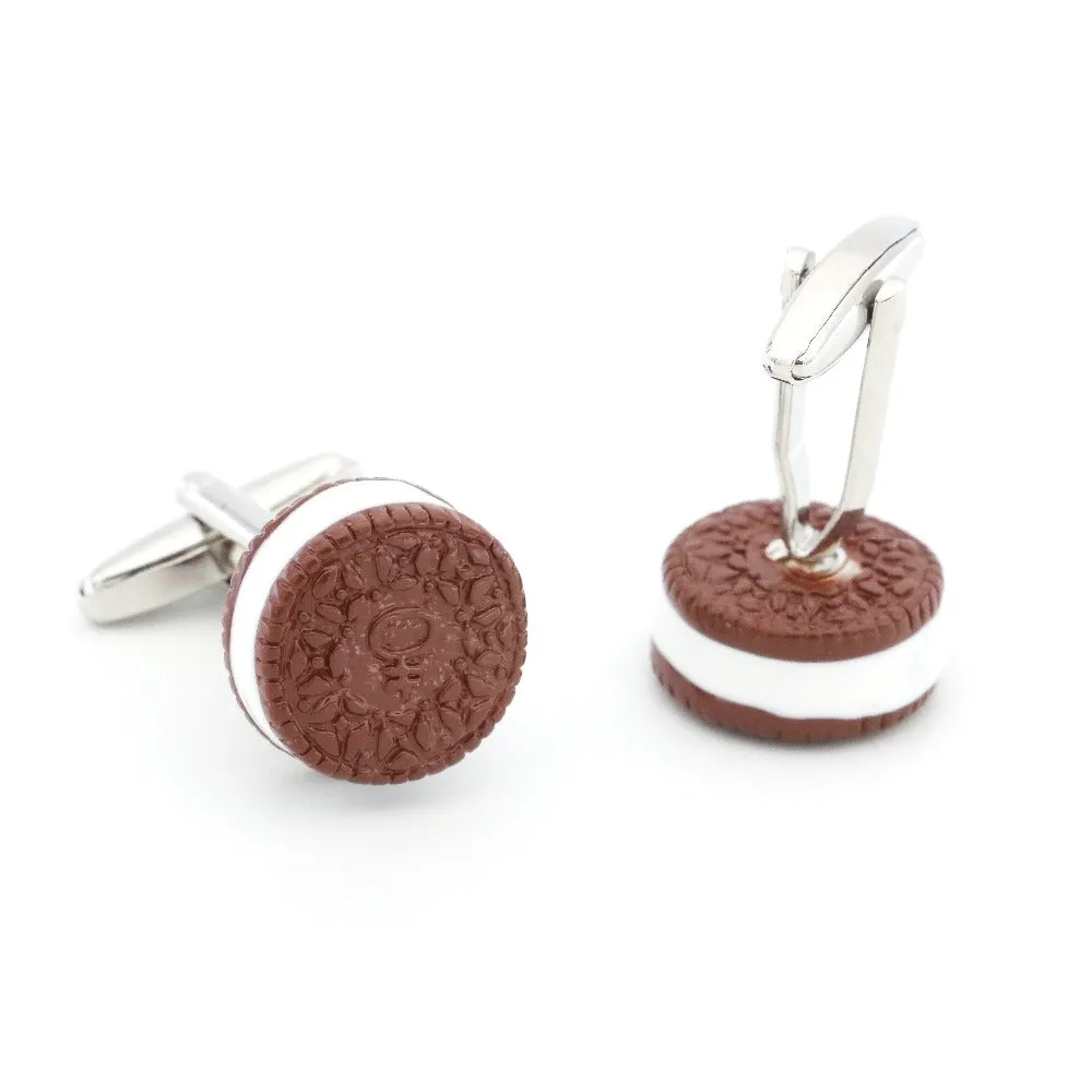 Coney Island Cookies Rhodium Plated Cufflinks