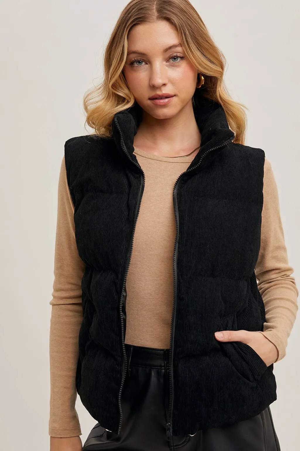 CORDUROY PUFFER VEST