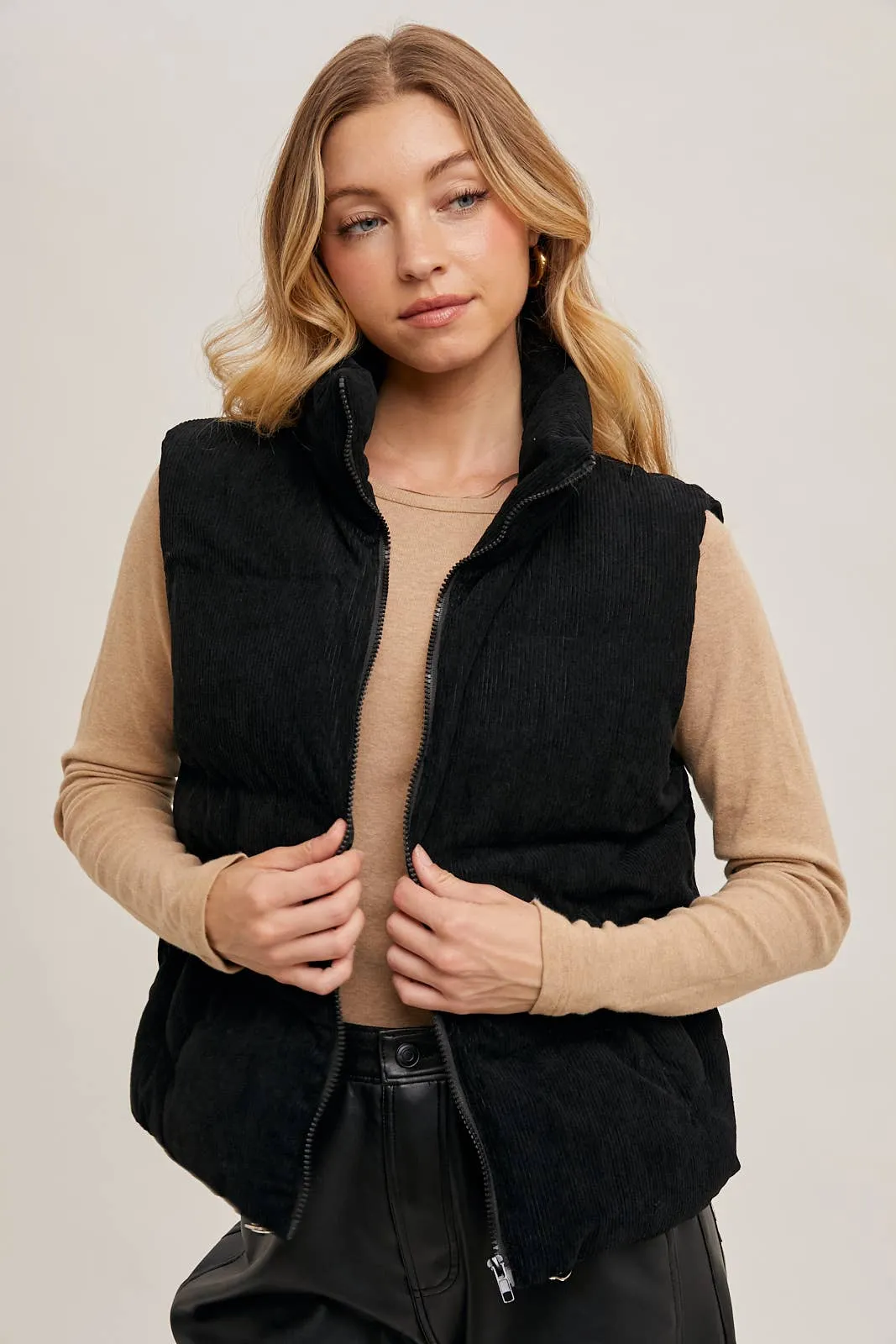 CORDUROY PUFFER VEST