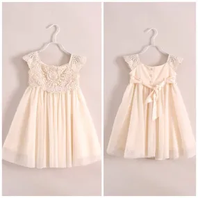 Cream vintage crochet dress