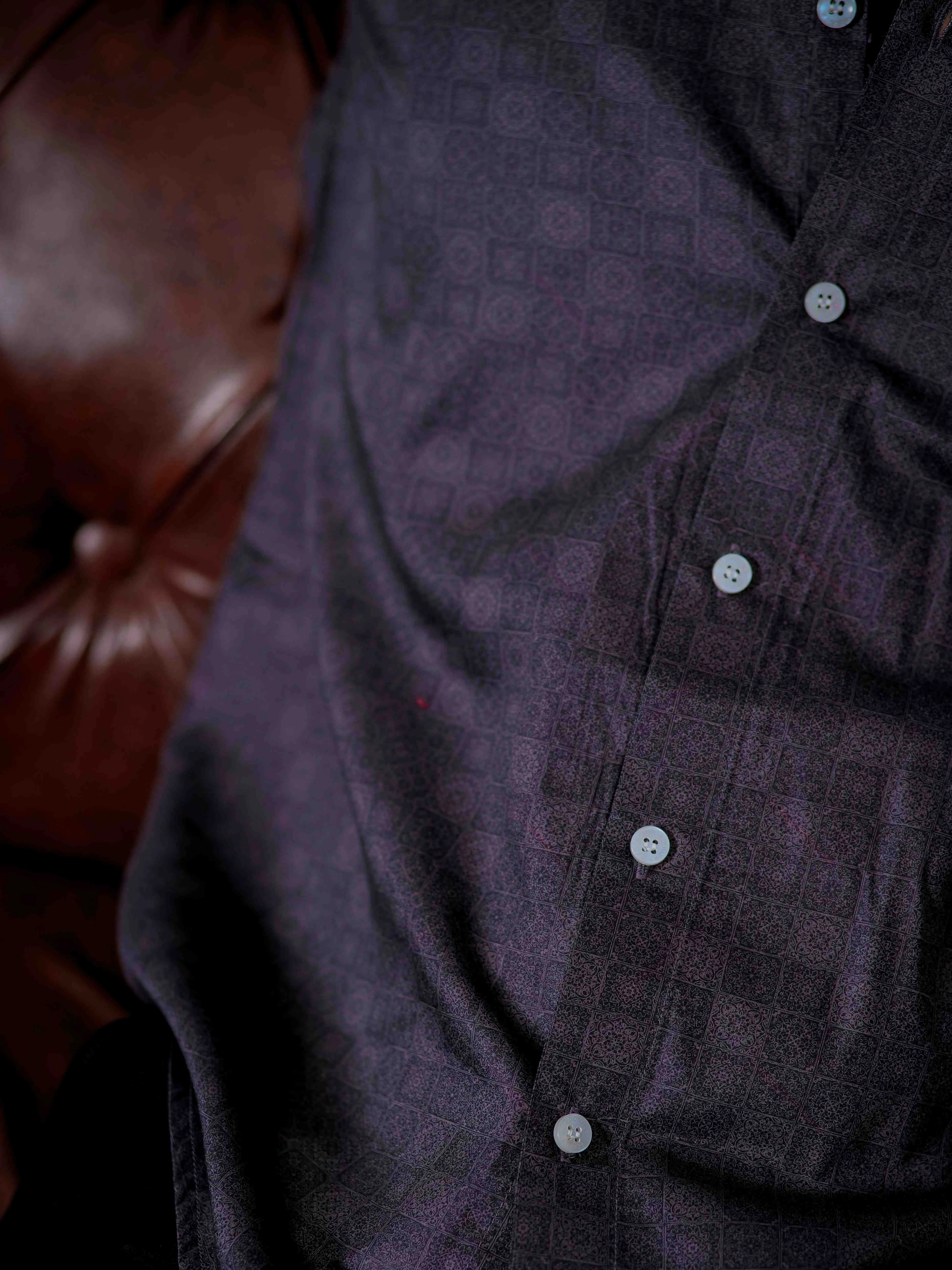 Dark Satin Print Premium Shirt