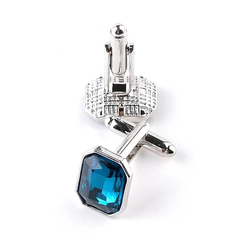 Deep Blue Crystal Cufflinks