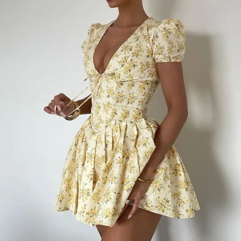 Elegant Bloom Mini Dress