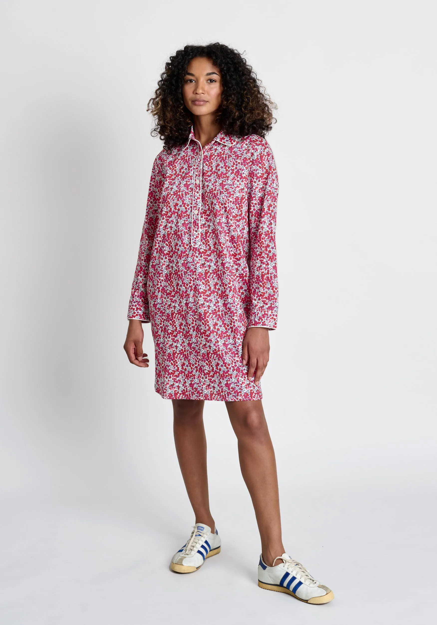 Elsa Night Shirt in Liberty Wiltshire Berries Red