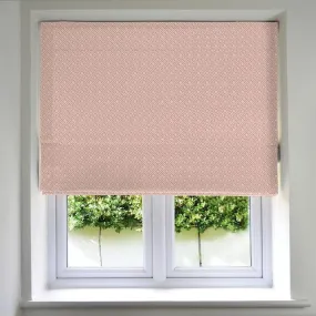 Elva Geometric Blush Pink Roman Blind