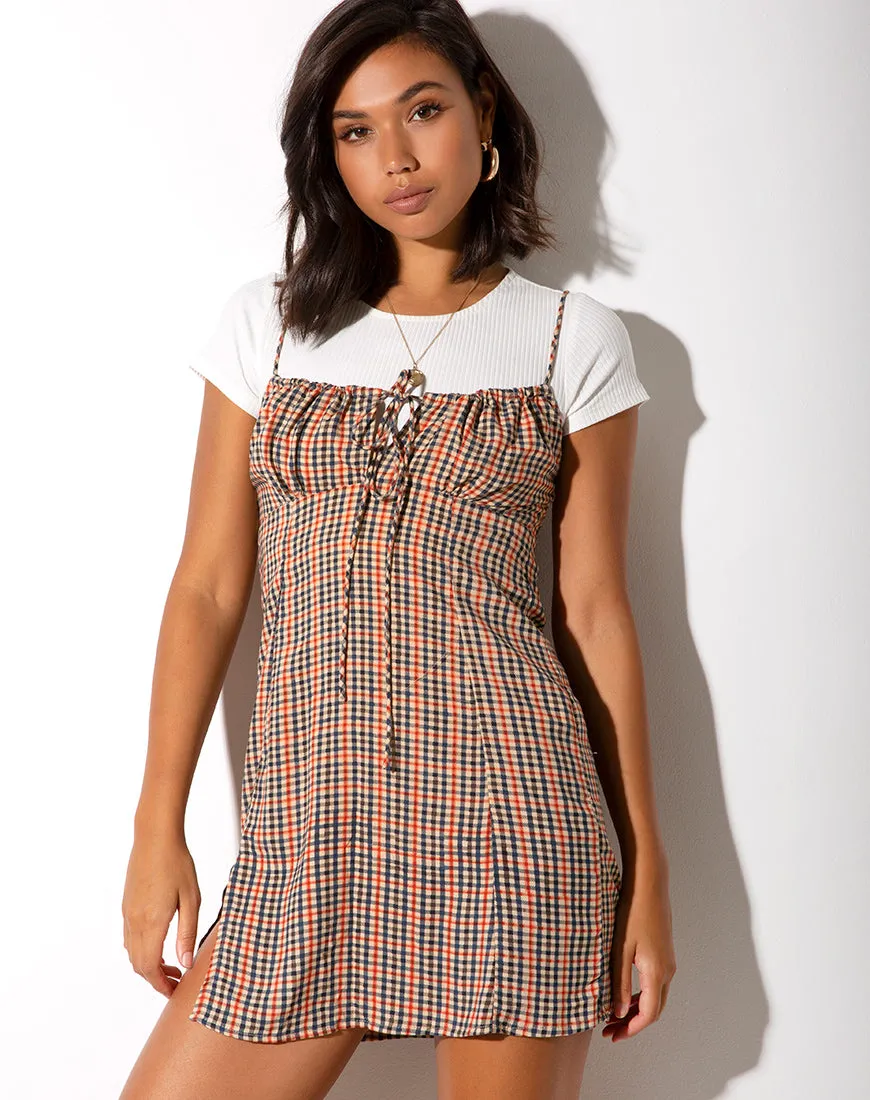 Famala Slip Dress in Country Check