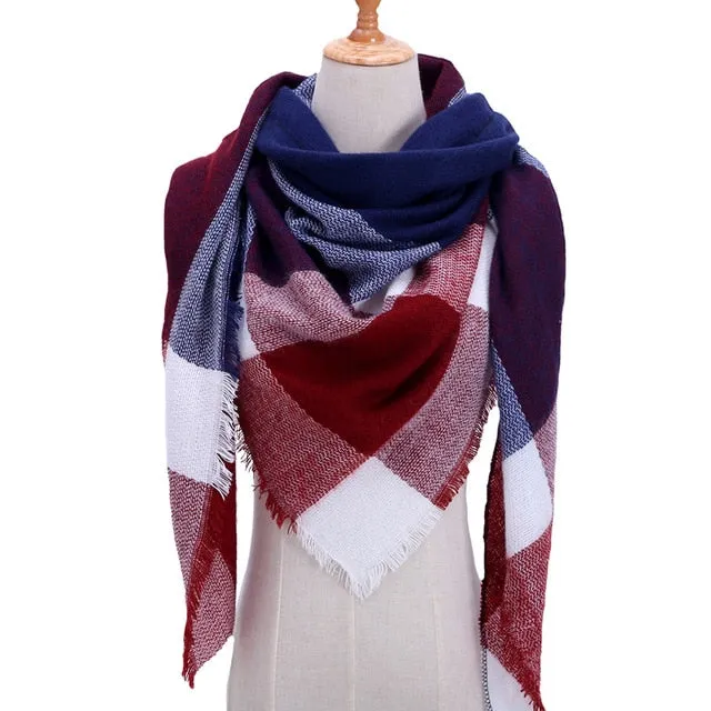 Fashion Winter Silk Scarf Printed Bandana Shawl #FS-1