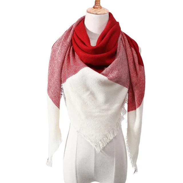 Fashion Winter Silk Scarf Printed Bandana Shawl #FS-1