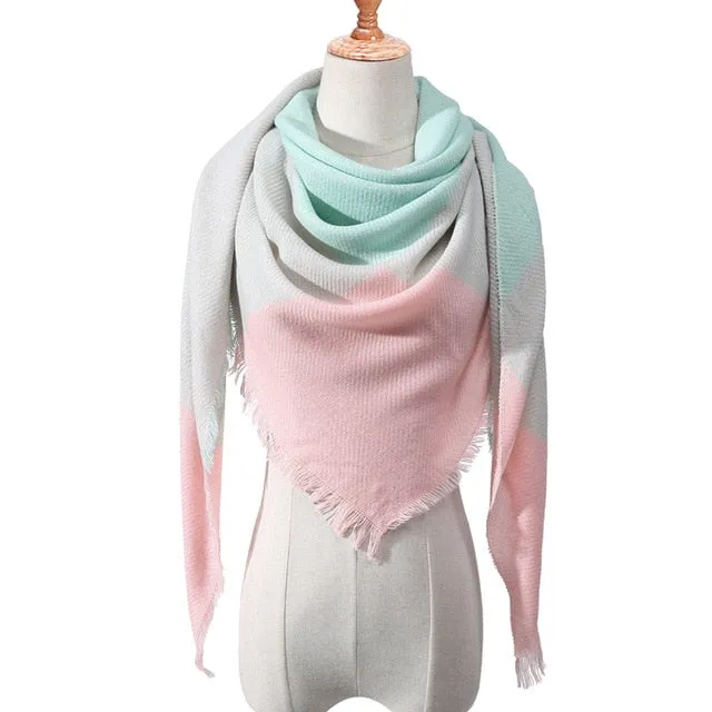 Fashion Winter Silk Scarf Printed Bandana Shawl #FS-1