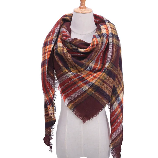 Fashion Winter Silk Scarf Printed Bandana Shawl #FS-1