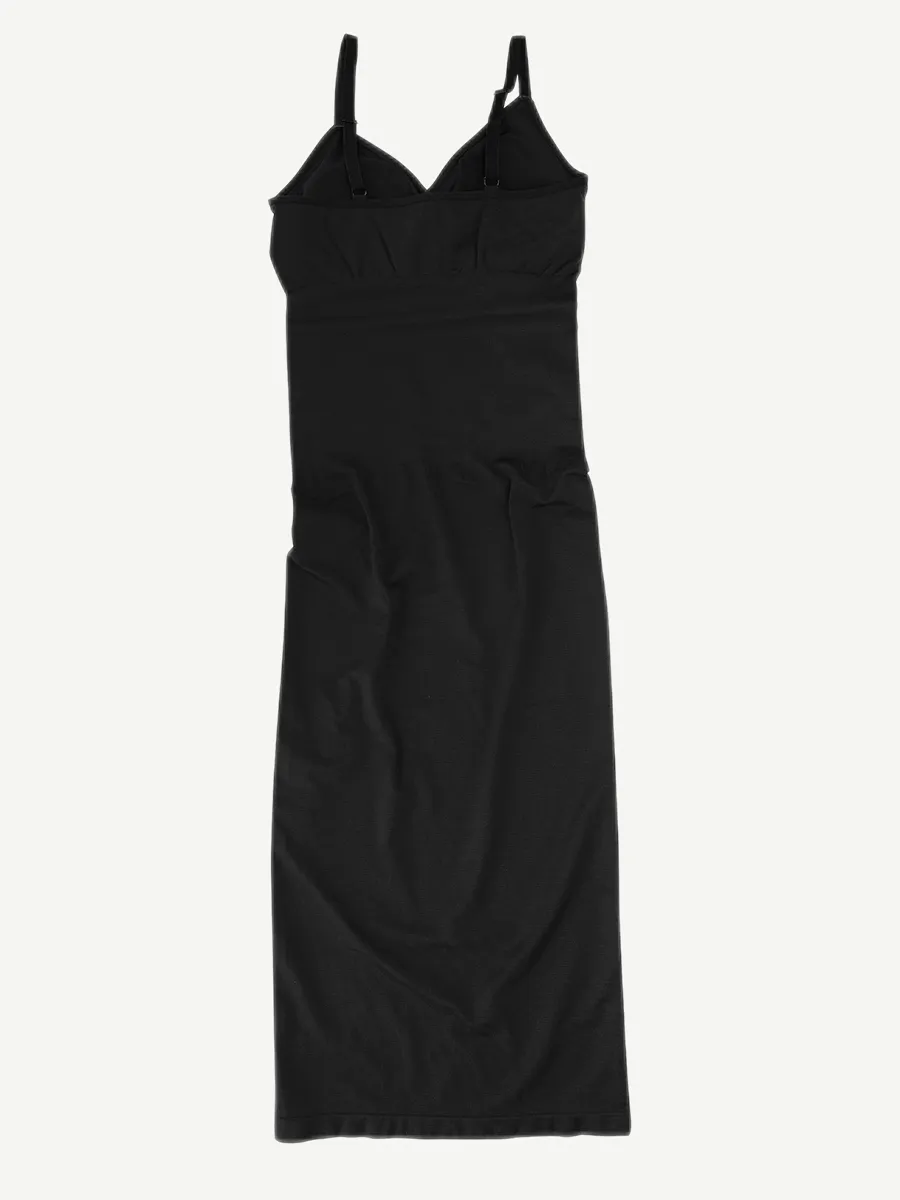 FeelinGirl Seamless Spaghetti Strap V-neck Maxi Built-in Shaper Dress