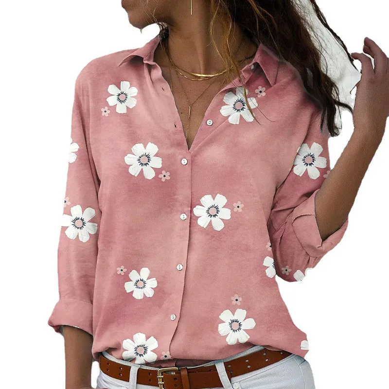 Floral Lapel Shirt