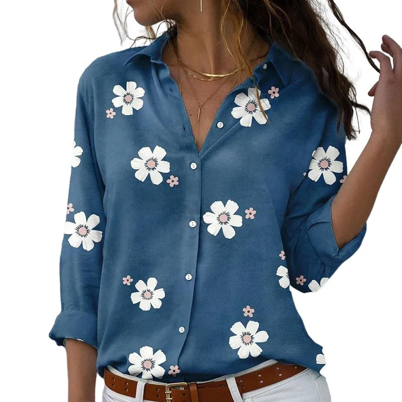 Floral Lapel Shirt