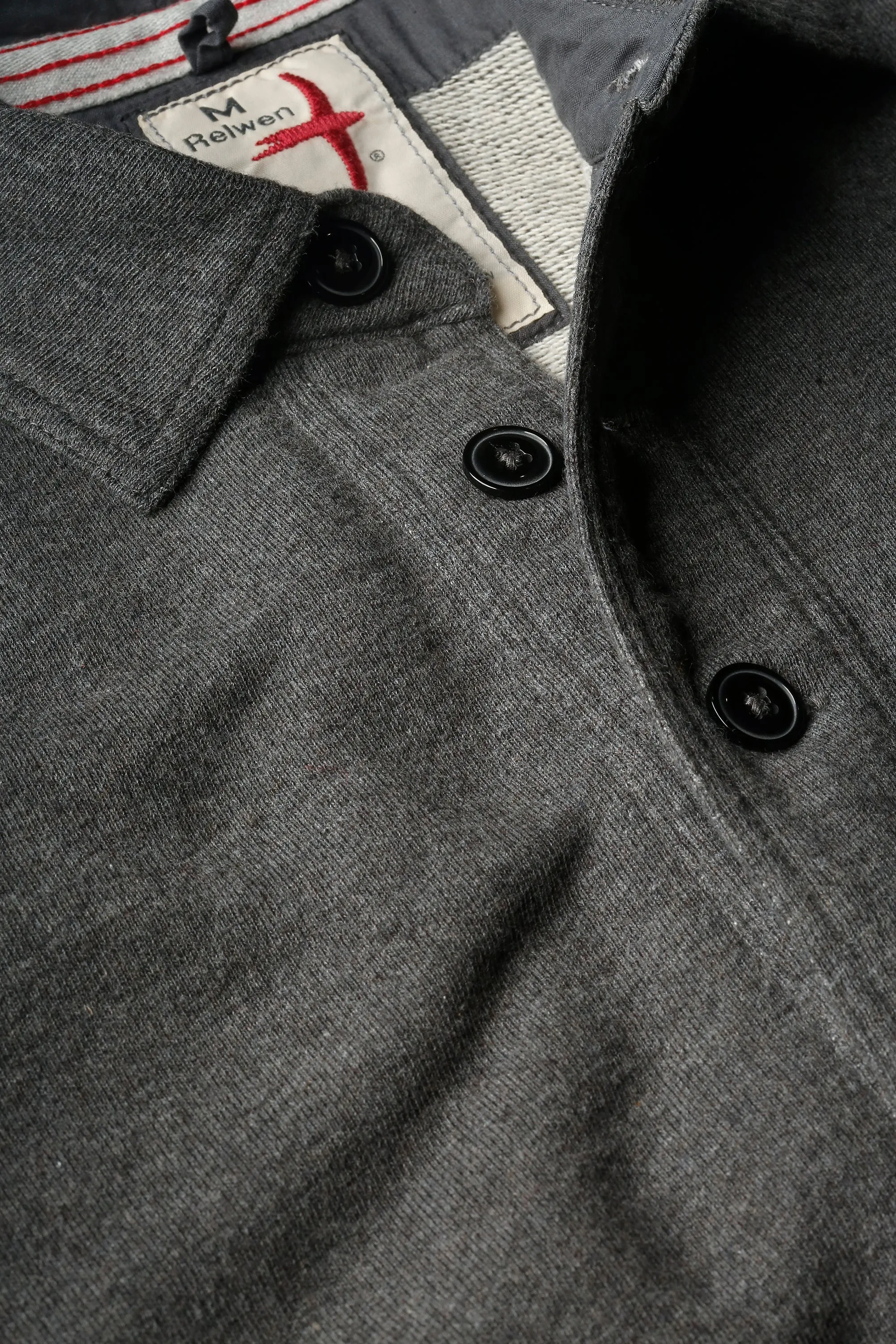 Frenchloop Polo - Dark Grey Heather