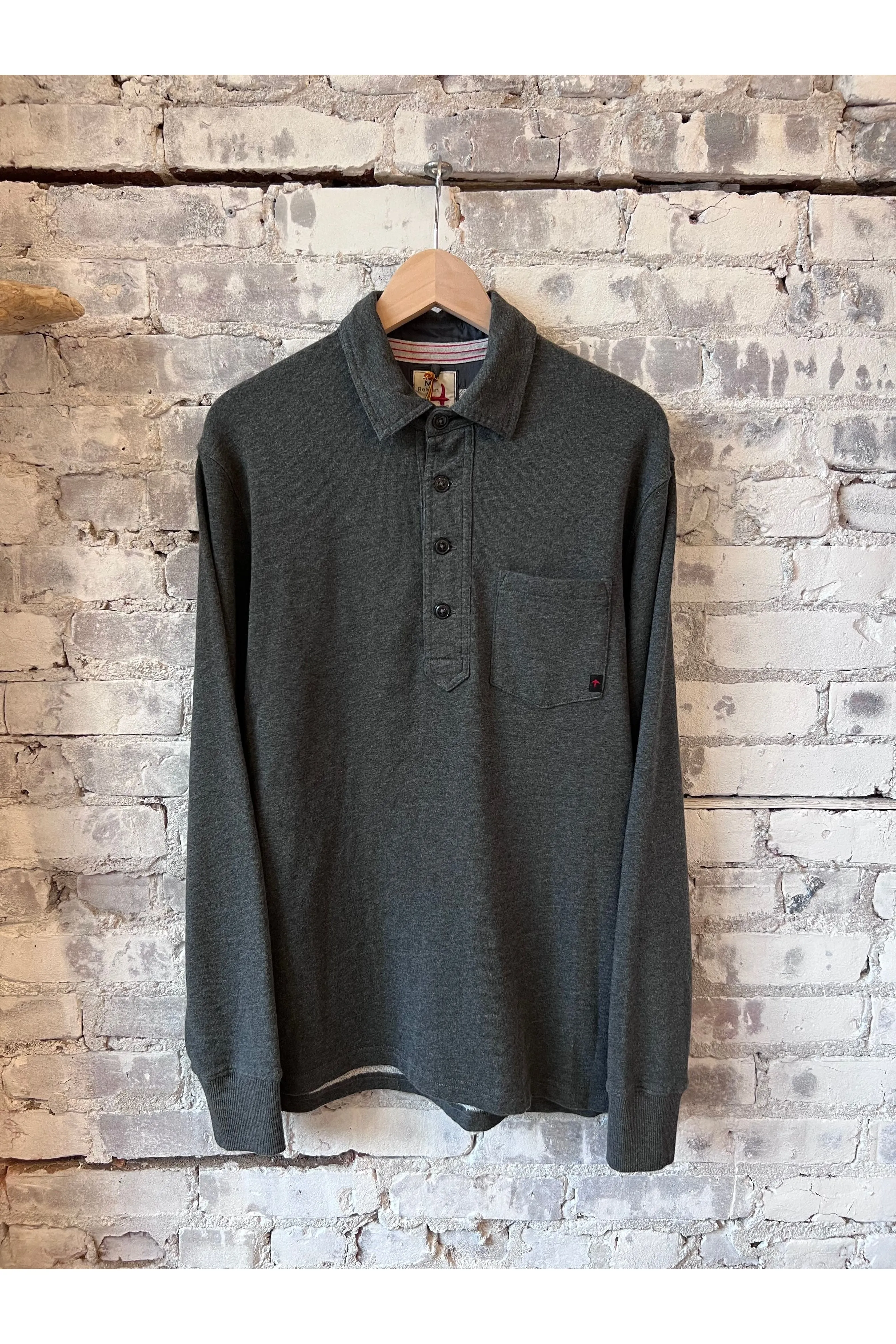 Frenchloop Polo - Dark Grey Heather