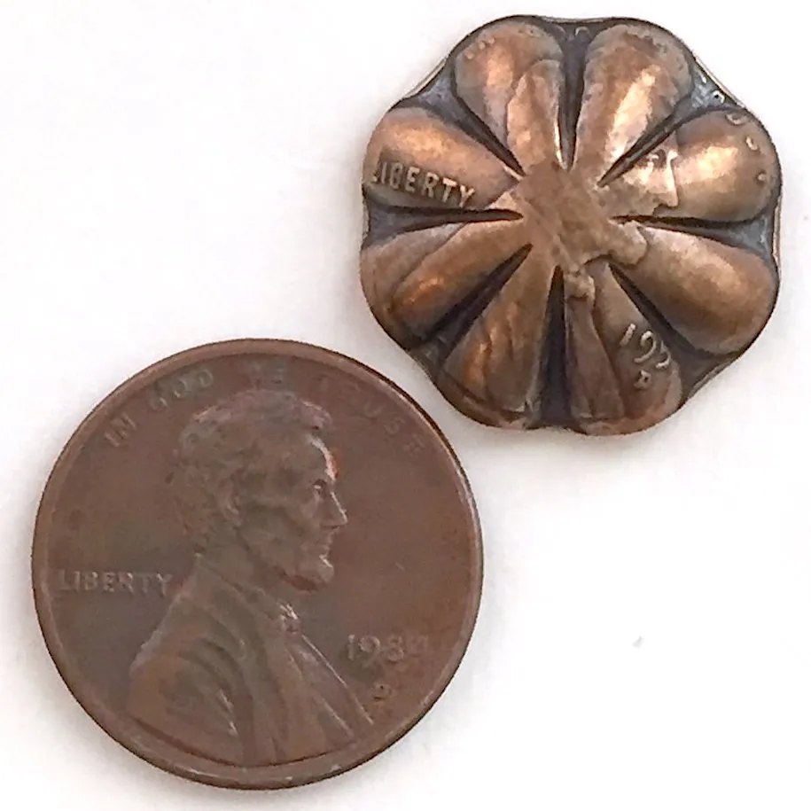 Genuine Copper Penny Repousse  3/4" # WNC1-R